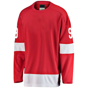 High Quality Unisex Heat-Transfer Printed 100% Polyester Ice Hockey Jersey Breathable Mesh Moisture-Wicking Custom Embroidered - Product Image 4