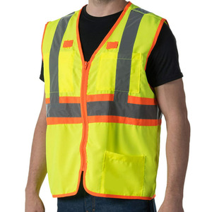 Gilet de sécurité haute visibilité réfléchissant en polyester/coton pour hommes, vêtements de travail, anti-poussière, construction, gilet de sécurité pour hommes - Product Image 5