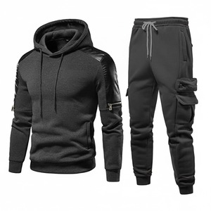 Conjunto Deportivo para Hombre con Sudadera con Capucha y Pantalones Deportivos, Diseño Nuevo, para Primavera y Otoño - Product Image 1