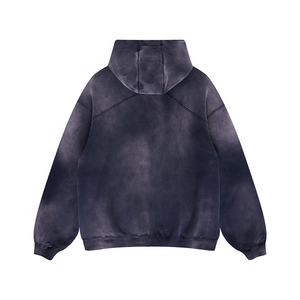 Garment Dye Acid Stone Washed Oversized Hoodie Custom Logo Plain Men Streetwear Pullover Hoodie Custom Made Pullover Hoodie - Product Image 6