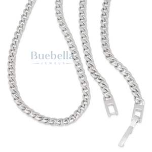 Hip Hop 925 Plata 14K Chapado en oro Cadena cubana Collar de 3mm de ancho VVS Moissanite Venta caliente Collar de cadena cubana - Product Image 5