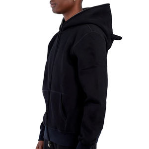 Sweat à capuche zippé 100% coton personnalisé pour hommes en éponge française de haute qualité Sweats à capuche zippés pour hommes - Product Image 1