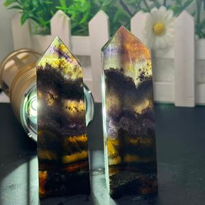 Cristal <span class=keywords><strong>de</strong></span> fluorite rutilée rare <span class=keywords><strong>de</strong></span> haute qualité, pointe transparente, dalle <span class=keywords><strong>de</strong></span> fluorite, <span class=keywords><strong>tour</strong></span> avec rutile doré, générateur d'énergie Reiki - Product Image 4