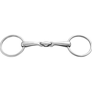 Embouchure lisse polie pour mors à double articulation à anneaux libres pour chevaux, équipement équestre, accessoires d'équitation - Product Image 4