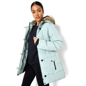 Parka d'hiver de qualité supérieure, respirante, grande taille, manches longues, imperméable, en nylon écologique brut pour femme - Product Image 1