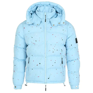 Vestes d'hiver légères à fermeture éclair de haute qualité avec capuche imprimée conception grande taille - Product Image 4