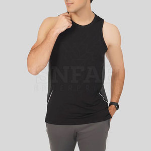 Camiseta sin mangas para gimnasio para hombre, chaleco deportivo de Color sólido para entrenamiento, informal, de corte profundo, transpirable, con logotipo de colores personalizado - Product Image 5