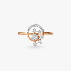 Bague solitaire en or massif 14 carats avec diamant de laboratoire de coupe ronde, design classique pour cadeau d'anniversaire, élégante pour femme - Product Image 1