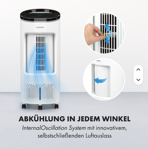 Ventilatore Raffreddatore d'Aria ad Acqua 330 M3/h, Serbatoio da 7L, Portatile a Torre, Controllo Tramite App, 3 Velocità, Controllo Touch, per Casa 30 M2, 50 DB, Bianco - Product Image 2