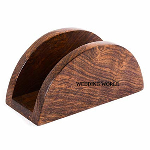 Porte-serviettes en bois de table nouveauté porte-mouchoirs design fait à la main classique élégant porte-serviettes en bois fantaisie - Product Image 3