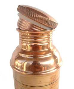 Botella de agua de cobre con estampado de flores clásicas, vasos ayurvédicos ecológicos para uso diario, cocina, Picnic, deportes, regalo de viaje - Product Image 6