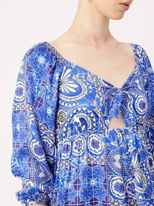 Vestido corto de algodón con bloque de mano indio, vestido personalizado para novia, boda, luna de miel, regalo, ropa de verano, vestido con estampado floral, regalo para ella - Product Image 4