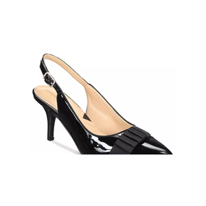 Adrienne Vittadini Scarpe da Donna Shandy Slingback Comode con Tacco Basso Nere Taglia 8.5M con Tacco a Spillo Sottile in Pelle - Product Image 2