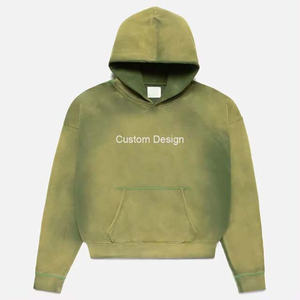 Conception personnalisée de vêtements pour hommes Sweatshirts à capuche Sweatshirts à capuche délavés à l'acide Service OEM/ODM Sweats à capuche d'hiver en coton polaire respirant - Product Image 1