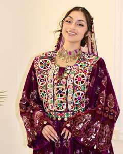 ชุดกระโปรง afghan kuchi สำหรับผู้หญิงชุดเดรสลูกไม้ลายธรรมชาติแนววินเทจ - Product Image 4