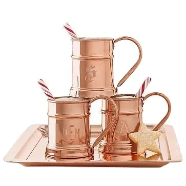 Copper Moscow Mule Mug 100% Food-Safe Pure Copper mugs With 4 Cocktail Wholesale Prices Golden Copper Mug Plain Solid Cheap Rate