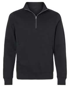 OEM vente en gros logo de broderie personnalisé de haute qualité 100 coton sweats à capuche à demi-fermeture éclair pour hommes pull-over uni à fermeture éclair - Product Image 1