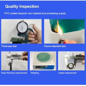 Telo Impermeabile in Poliestere Rivestito in PVC 3x4m 550gsm per Campeggio, Teloni <span class=keywords><strong>Antipioggia</strong></span> per Esterni, Rotolo per Copertura Camion - Product Image 3