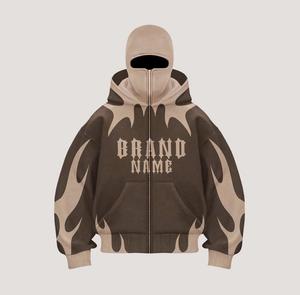 Wholesale Factory Manufacture High Quality Streetwear Balaclava Mask <b>Hoodie</b> Set High Demanded Custom Logo Balaclava Tracksuits - Product Image 4