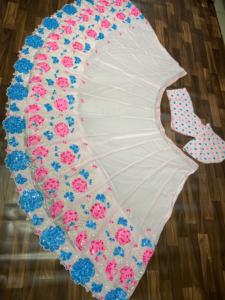 Lehenga choli คอลเลกชันผ้าไหมที่ได้รับความนิยมมากที่สุดสำหรับงานปาร์ตี้ในช่วงฤดูหนาวและฤดูร้อน - Product Image 4