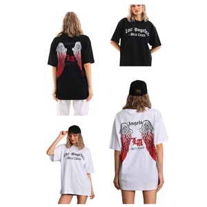 เสื้อยืดสตรีทแวร์ปักลายฤดูร้อน พิมพ์ลายเพชร โลโก้ ระบายอากาศได้ดี ผ้าถัก 100% คอตตอน เนื้อหนา ไซส์พลัส - Product Image 3