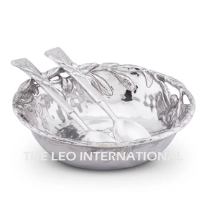 Cuenco de Acero Inoxidable y Latón con Acabado Brillante, Textura Martillada, Diseño de Granada, Chapado en Oro - Product Image 3