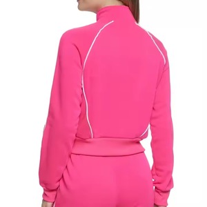 Conjunto Casual de Alta Calidad para Mujer, Sudadera con Capucha y Media Cremallera con Logotipo Personalizado, Pantalones, Conjunto de Dos Piezas a la Moda, 100% Algodón - Product Image 4