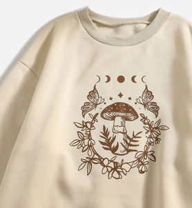 Sweat-shirt personnalisé de bonne qualité pour femme Sweat-shirt graphique imprimé papillon et champignon pour femme Sweat-shirt unisexe 100% coton - Product Image 6
