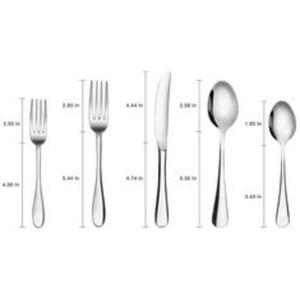 Ensemble de couverts en acier inoxydable haut de gamme avec une finition satinée brossée de qualité supérieure et une durabilité robuste pour des repas élégants - Product Image 6