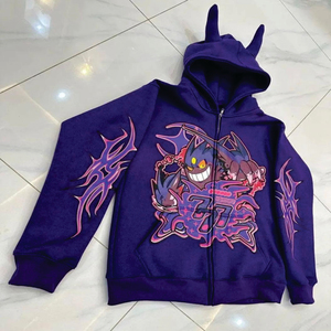 Custom Cotton Stringless Oversized Heavy Terry Print Streetwear Winter Hoodies with Embroidery <b>Applique</b> <b>Patches</b> for Men - Product Image 1