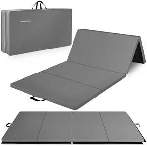 Tappetino Pieghevole per Ginnastica e Yoga BalanceFrom Fitness GoGym Multiuso 4' X 10' X 2 Grigio - Product Image 1