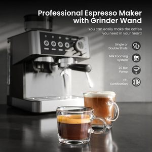 Machines à expresso 20 bars avec moulin intégré et mousseur à lait vapeur - Product Image 6