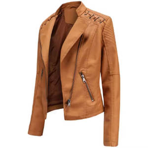 Veste en cuir souple pour femme avec une texture lisse et une fabrication de haute qualité pour un port quotidien élégant - Product Image 2