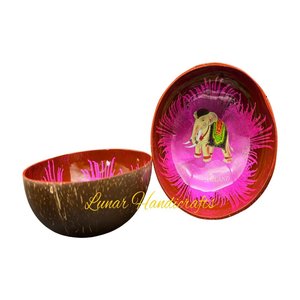 Bols en coquille de noix de coco naturelle de couleur personnalisée Plusieurs styles Design décoratif Bols en noix de coco en vrac colorés pour l'exportation - Product Image 3