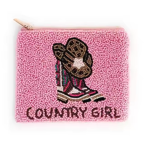 Monedero único de estilo Vintage para mujer, monedero bordado a la moda, bolsa de mano personalizada con cuentas de semillas de MD HANDICRAFTS - Product Image 3