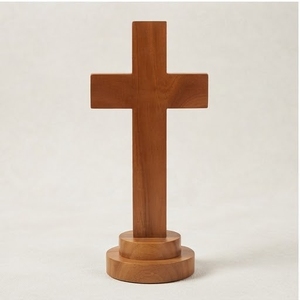 Objeto Decorativo de Madera de Mango en Forma de Cruz, Diseño Minimalista, Decoración Religiosa para Mesa, Forma Geométrica - Product Image 6
