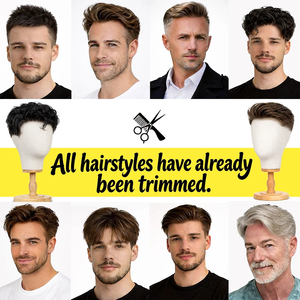 Prothèse capillaire texturée en cheveux humains 2026 pour hommes, système capillaire, perruque en dentelle, brun foncé <span class=keywords><strong>ondulé</strong></span> 1b pour hommes - Product Image 2