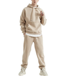 Sudadera con capucha informal de lana de algodón última buena calidad logotipo personalizado Sudadera con capucha y Joggers conjunto Jogging en blanco hombres 2 uds conjuntos - Product Image 3