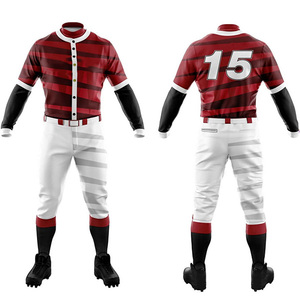 Meilleures ventes de maillots de baseball personnalisés en sublimation, uniformes vierges, design gratuit, uniformes de baseball pour hommes - Product Image 1