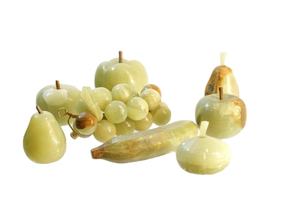 Bandeja de Frutas de Ónix Hecha a Mano Vintage, Juego de Frutas de Ónix, Bandeja de Frutas de Mármol de Piedra de Cristal - Product Image 2