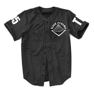 Customized Digital Print Button Baseball Jersey Men Breathable Spandex/Cotton <b>Sets</b> Stand Collar 220g Uniform Embroidery Print - Product Image 3