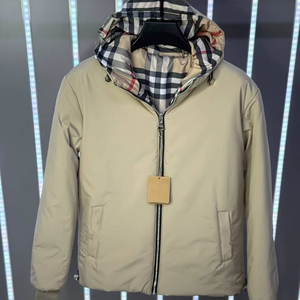 Abrigo largo informal de invierno para hombre con capucha y bolsillos con cremallera, abrigo de satén acolchado cálido, estilo de moda - Product Image 1