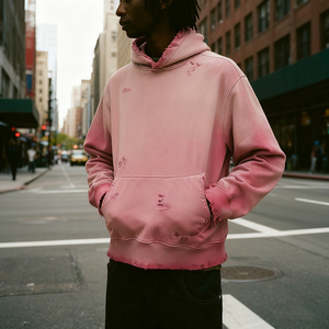 Sudadera con Capucha Casual para Hombre, Sudadera Deportiva de Invierno, Sudadera Lisa Teñida al por Mayor para la Temporada de Otoño, Sudadera con Capucha Lavada al Ácido - Product Image 5