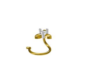 Venta al por mayor Grace Nose Artistry 18K oro fino diamante alfiler para la nariz para mujeres elegante minimalista boda joyería Everyday Grace - Product Image 2