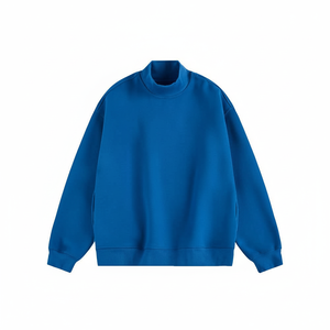 Soft Fleece Winter Long Oversized Mockneck Sweatshirt <b>Women</b> <b>Warm</b> Cozy Loose Fit Pullover Casual Korean Street Style <b>Top</b> - Product Image 2