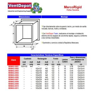 VentDepot 49x53 Cadre rigide MXMAG-2030 Profondeur 5 pouces Produit en tôle d'acier galvanisé - Product Image 3