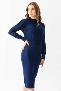 Prendas de punto especiales para mujer Estilo de dos piezas Suéter de manga larga Correa Vestido interior Ajuste cómodo Oficina, Traje de punto diario - Product Image 5