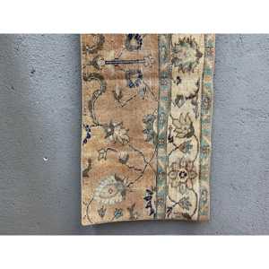 1.6x3.2 ft Rug, Turkish Rug, Vintage <b>Brown</b> <b>Wool</b> Oriental Rug - Product Image 2