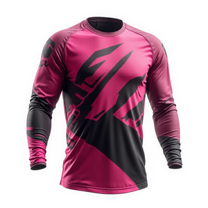 Camisetas de Motocross Duraderas y Personalizadas, Hechas de Tela Transpirable de Poliéster, Unisex, Ropa de Carreras de Motos - Product Image 1