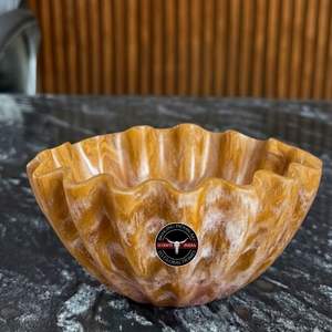 Elegant Handmade Classic Resin Salad Bowl Kitchenware Dishwasher <b>Safe</b> Durable Lightweight Serving Bowl <b>for</b> Fruits Snacks <b>Home</b> - Product Image 4